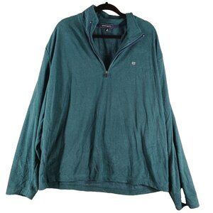 NWT $55 CROWN & IVY Men Sweater Size XXL Green Knit Henley